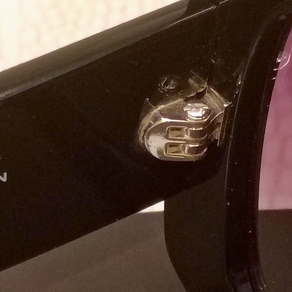 New Chanel 5435 C.501/6G Black/Gold, Grey Gradient Lens RECTANGLE SUNGLASSES . - Picture 16 of 16